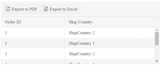 UI for ASP.NET Core A Grid with a fixed height and scrolling functionality enabled