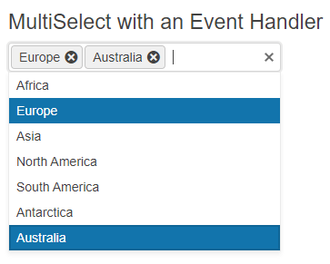 Sample Telerik UI for ASP.NET Core MultiSelect