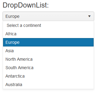 Sample Telerik UI for ASP.NET Core DropDownList