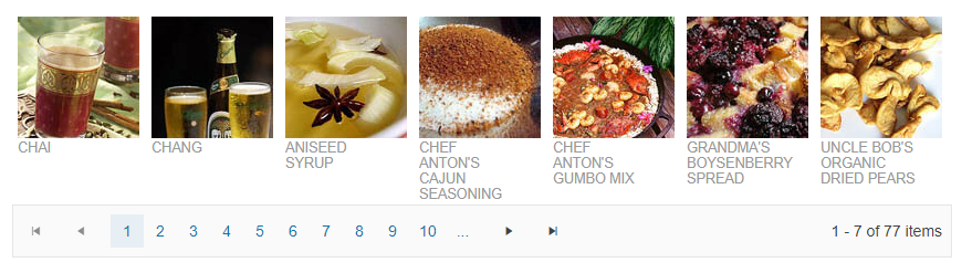 Sample Telerik UI for ASP.NET Core Pager