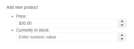 Sample Telerik UI for ASP.NET Core NumericTextBox