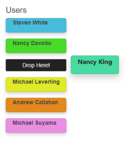 Sample Telerik UI for ASP.NET Core Sortable