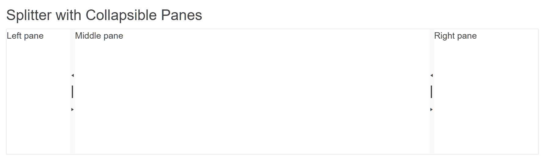 Sample Telerik UI for ASP.NET Core Splitter