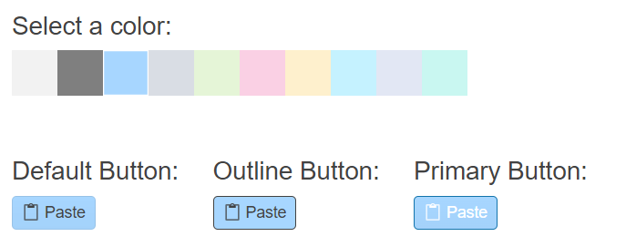 Sample Telerik UI for ASP.NET MVC ColorPalette