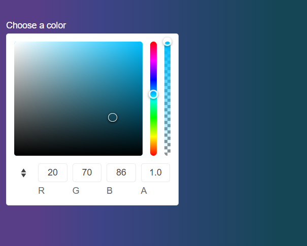 Sample Telerik UI for ASP.NET MVC ColorGradient