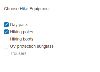 Sample Telerik UI for ASP.NET MVC CheckBoxGroup