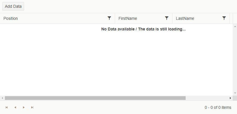 Blazor Treelist No Data Template