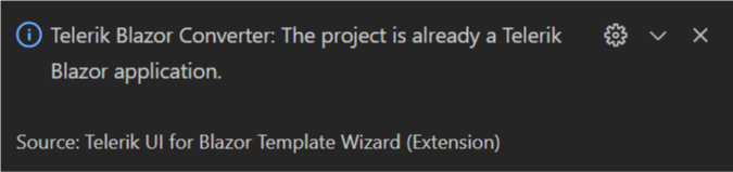 Already converted project Notification