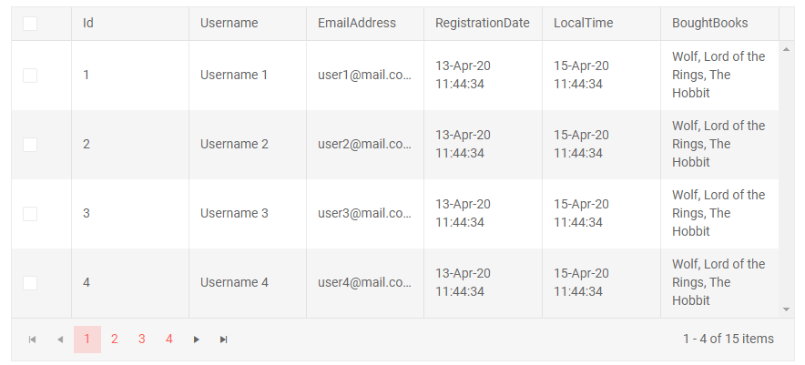 screenshot of autogenerated columns and checkbox column