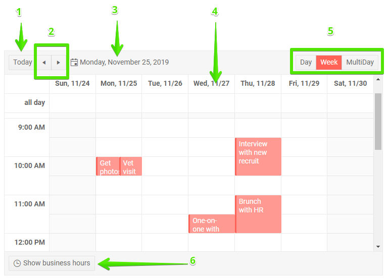 Blazor Scheduler User Navigation