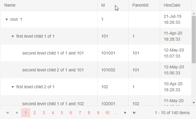 Reorder columns in the telerik treelist