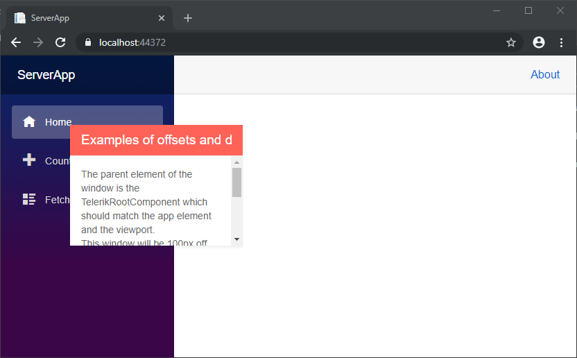 Blazor Parent Element Offset