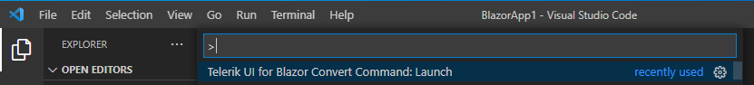 Launch Convert Command
