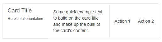 Card with horizontal orientation