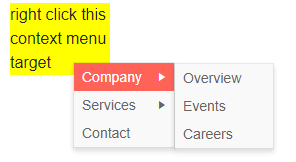 Blazor Context Menu Hierarchical Data