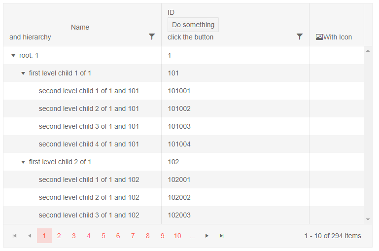 Blazor Header Template