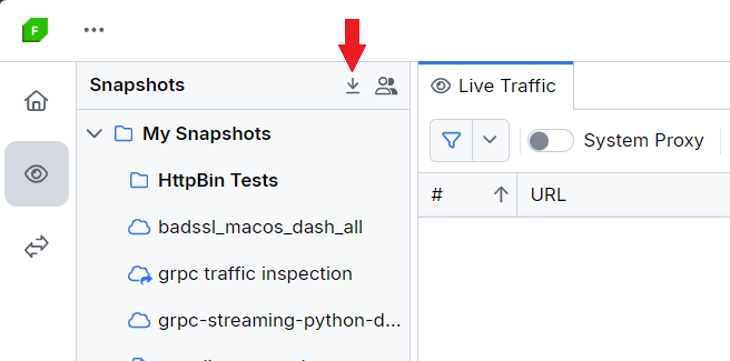 Import SAZ into the Sessions list