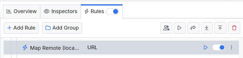 Activating the "Map Remote (localhost)" rule