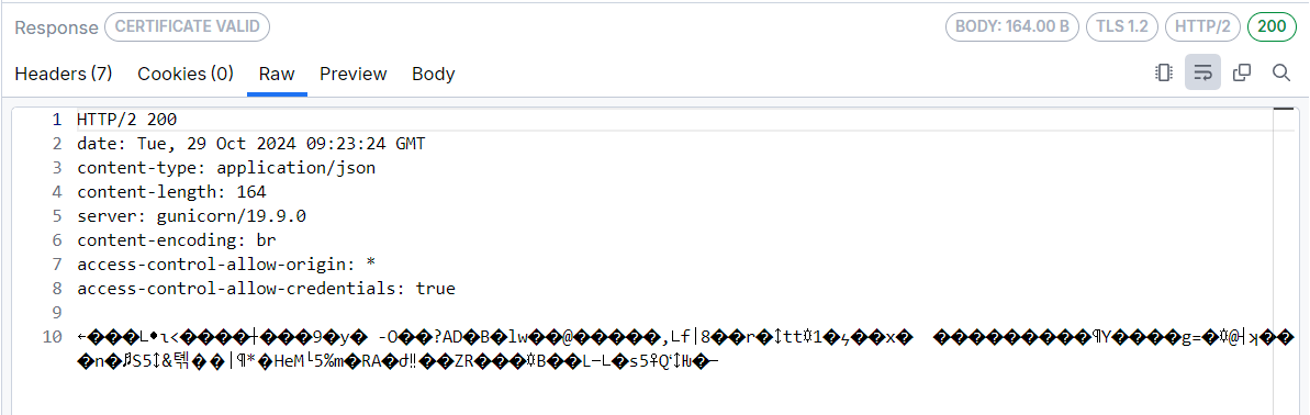 Raw Inspector with encoded content