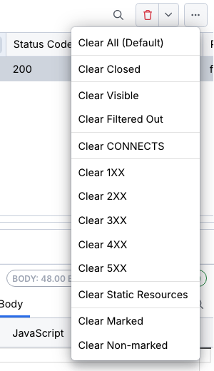Clear dropdown options