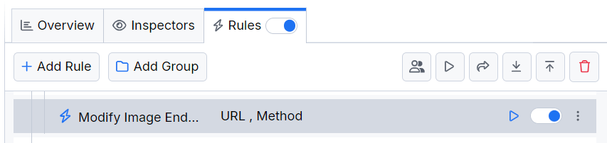 Activating the "Modify Image Endpoint" rule