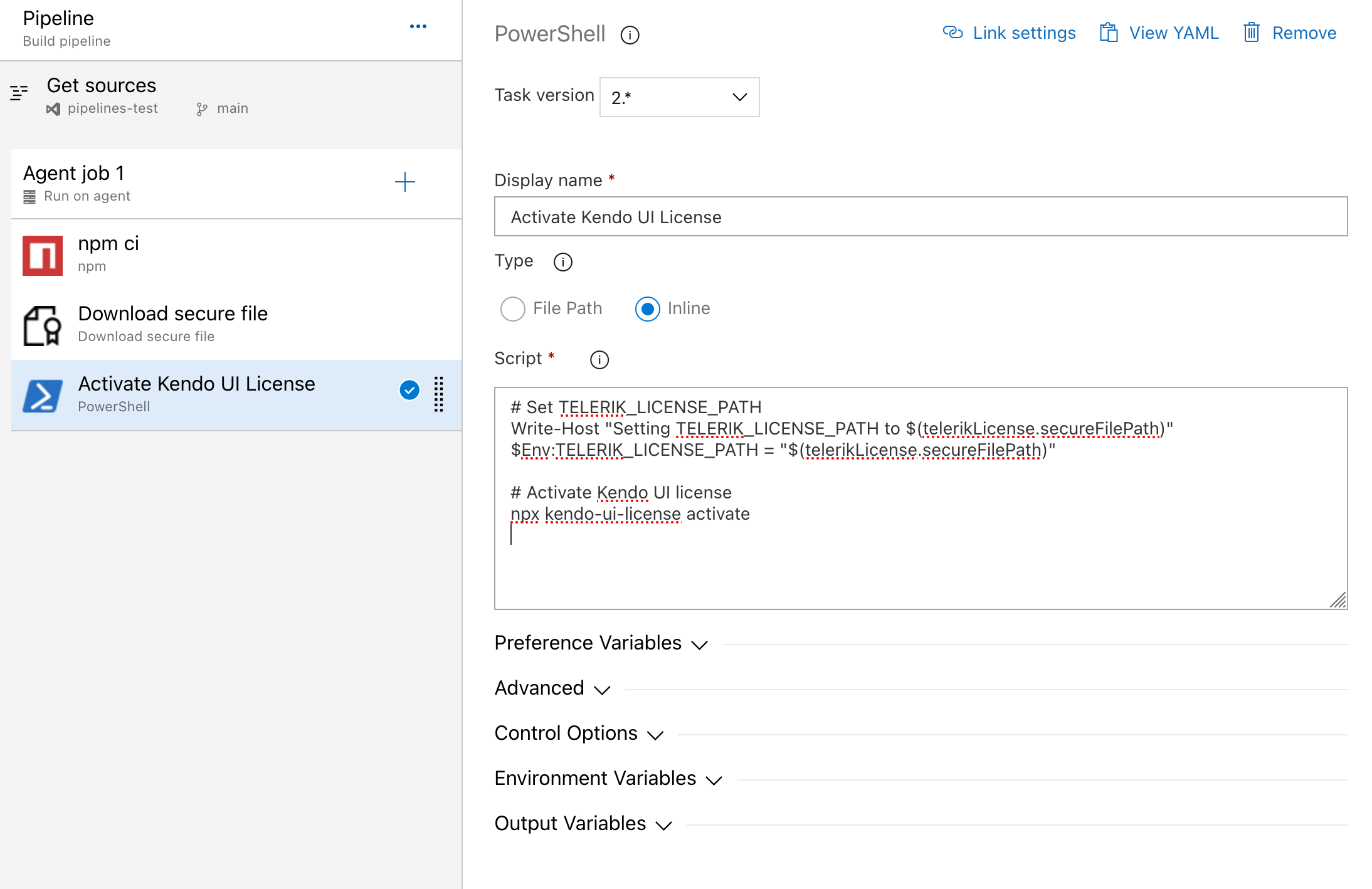 Kendo UI for Angular - Activating Your License Key - Activate Kendo License