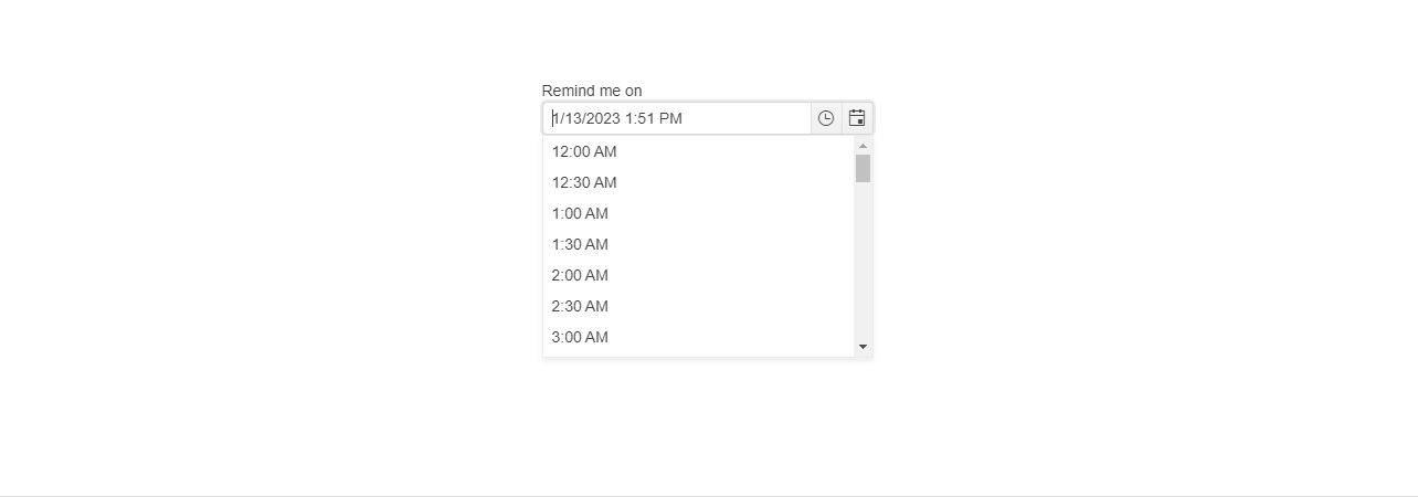 Kendo UI for jQuery DateTimePicker Overview