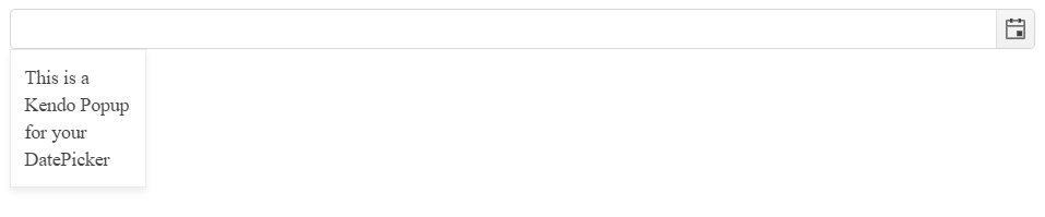 Kendo UI for jQuery Popup