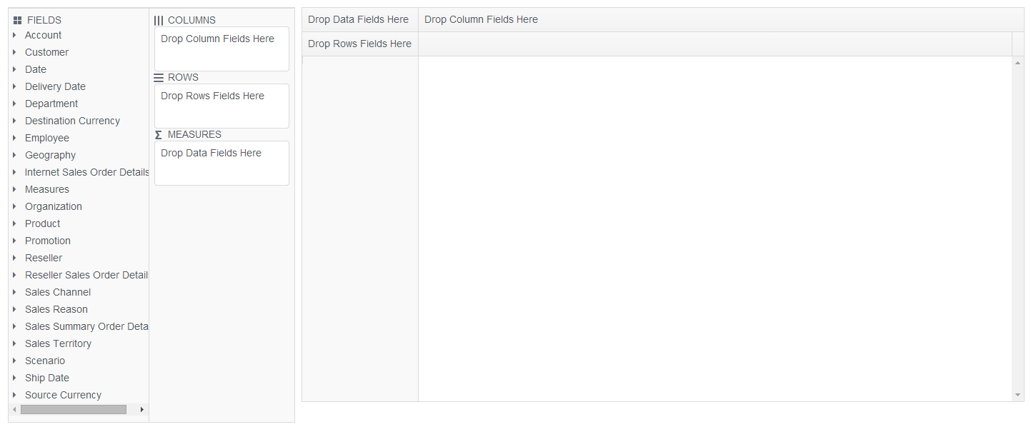 Kendo UI for jQuery PivotConfigurator Overview