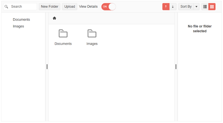 Kendo UI for jQuery FileManager with Basic Configuration