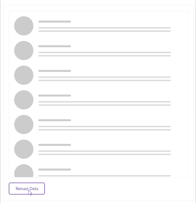 A sample Telerik UI for .NET MAUI Skeleton