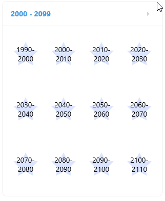 .NET MAUI Calendar Decade Template