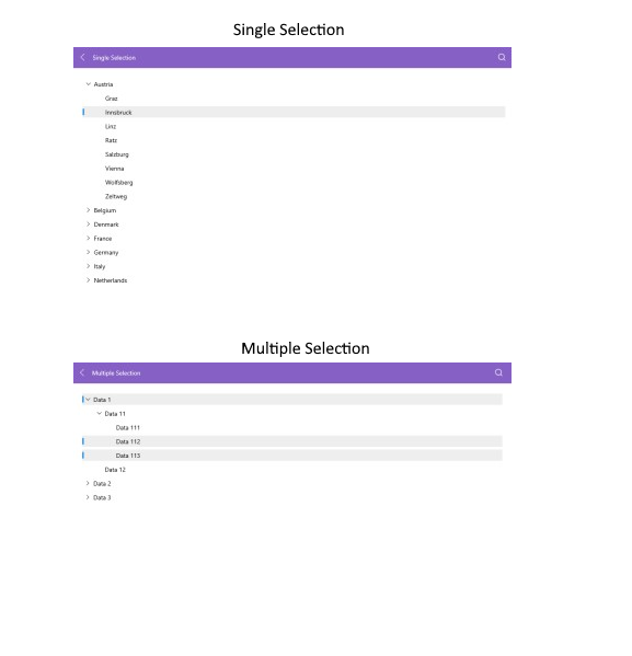 .NET MAUI TreeView Selection Mode