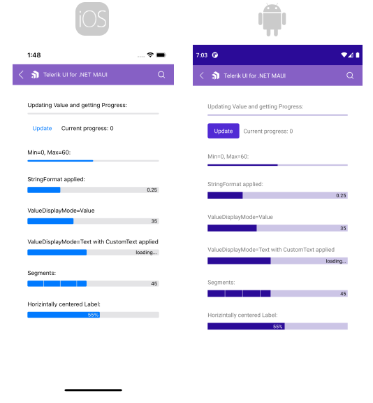 .NET MAUI ProgressBar Configuration