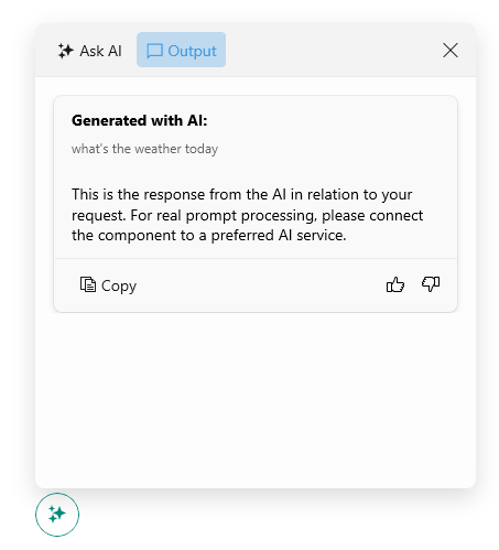 Telerik .NET MAUI AIPrompt Button Styling