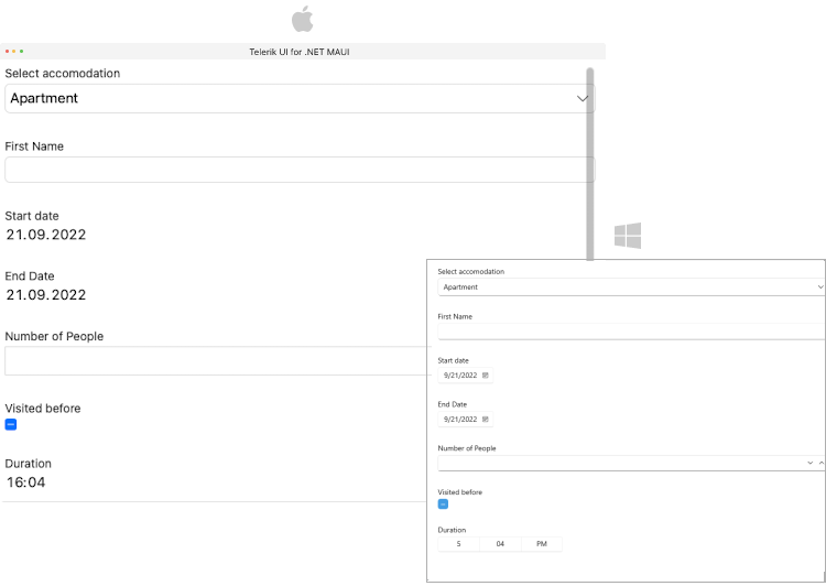 .NET MAUI DataForm Stack Layout Definition