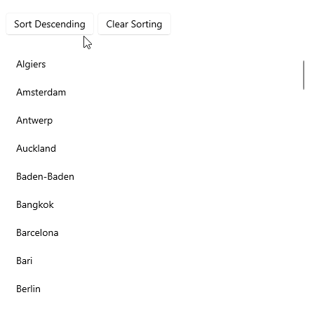 .NET MAUI CollectionView Sorting