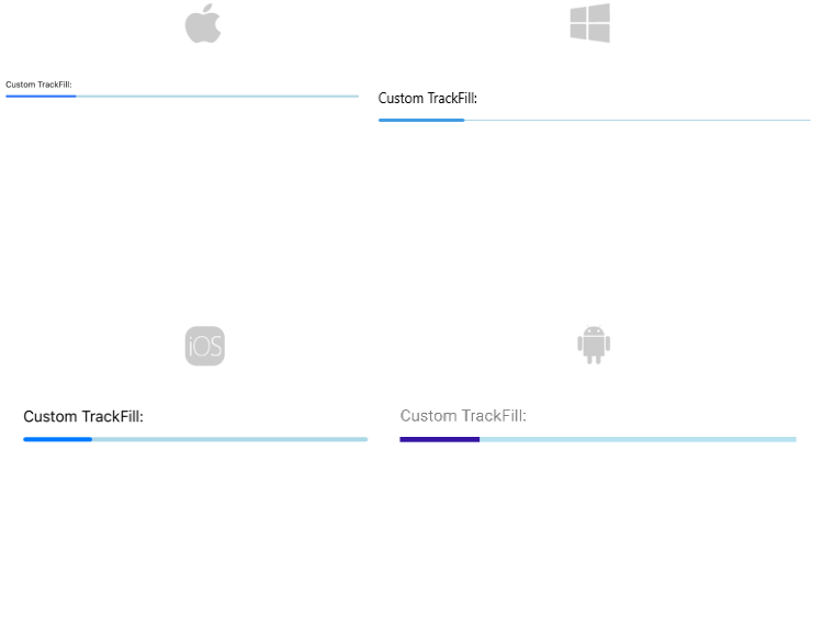 .NET MAUI ProgressBar Track Fill