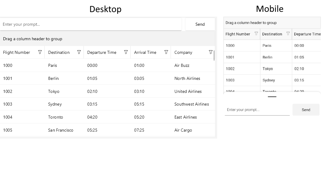 DataGrid AI Smart Assistant Custom View Templates