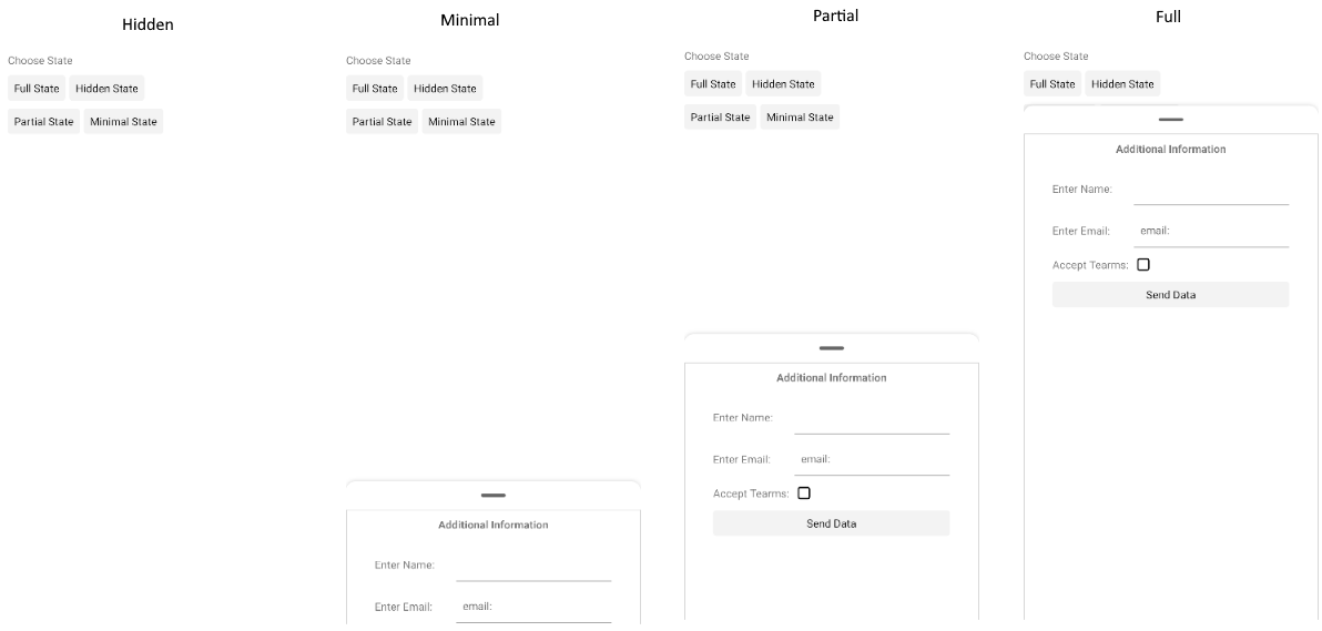 .NET MAUI BottomSheet States