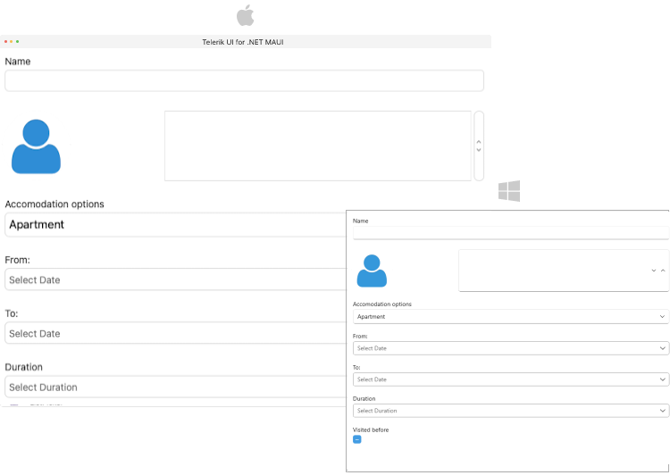 .NET MAUI DataForm Headers in Editors