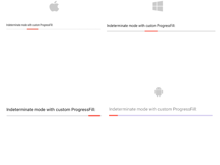 .NET MAUI ProgressBar Style the indeterminate mode fill