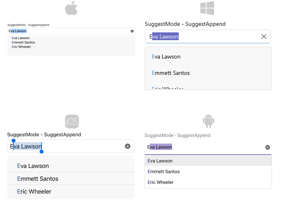 AutoComplete SuggestAppend AutoComplete SuggestAppend