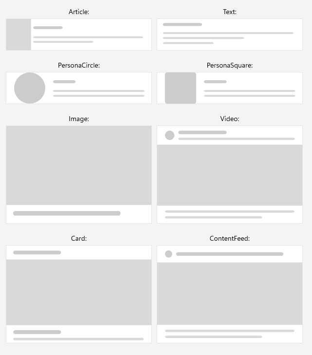 Telerik UI for .NET MAUI Skeleton Types