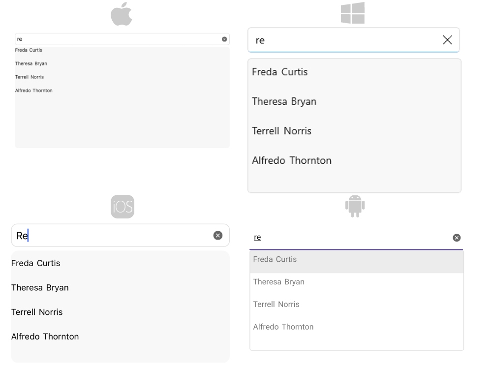 AutoComplete Filtering .NET MAUI AutoComplete Filtering