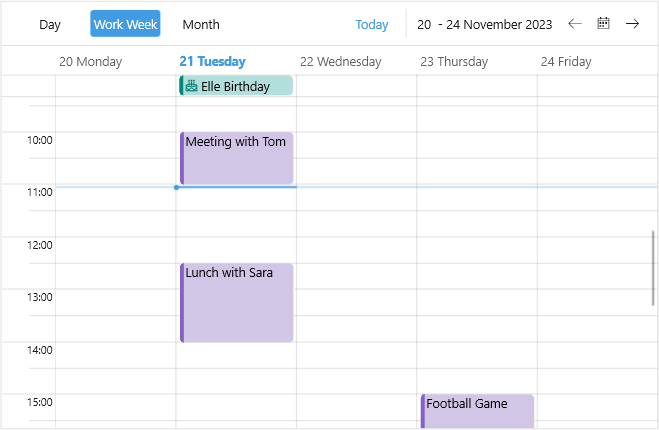 Telerik .NET MAUI Scheduler Appointment Template