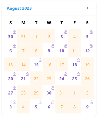 .NET MAUI Calendar Template Selector
