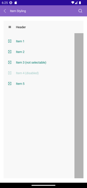 Telerik UI for .NET MAUI NavigationView Styling