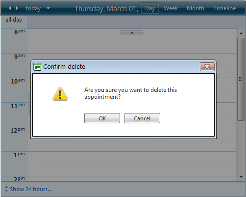 Delete Recurring Appointment