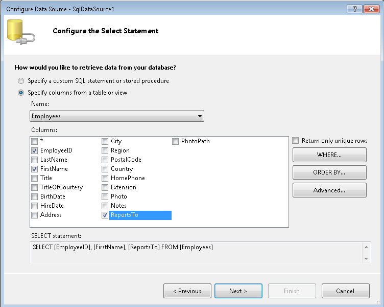 Configure Select
